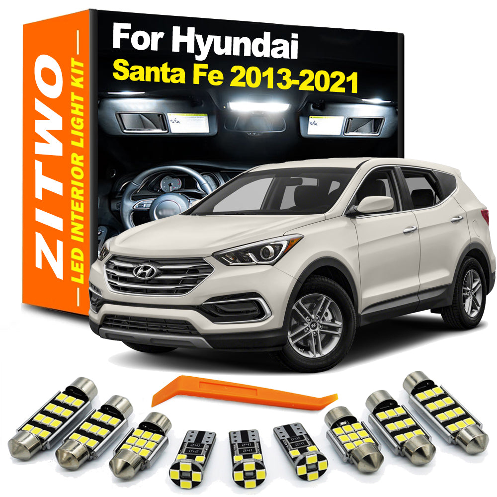 AutoGlowLED 11Pcs LED Interior Light Kit for Hyundai Santa Fe 2013-2021