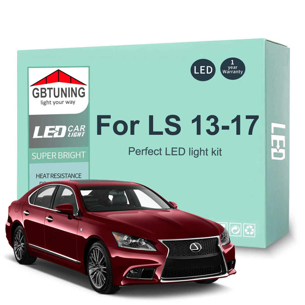 AutoGlowLED 17Pcs Canbus LED Interior Light Kit for Lexus LS 2013-2017