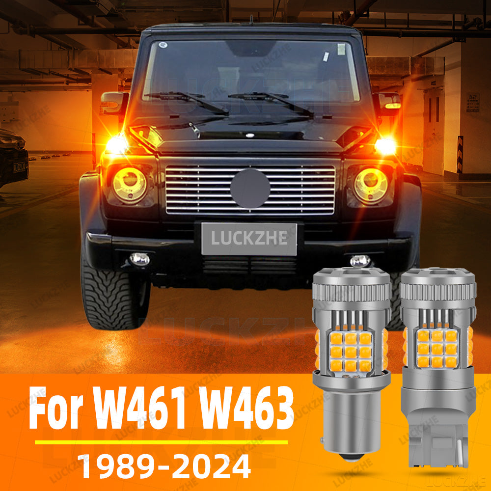 AutoGlowLED Turn Signal LED Bulbs for Mercedes Benz G-Class W461 W463, Amber Yellow, 2pcs