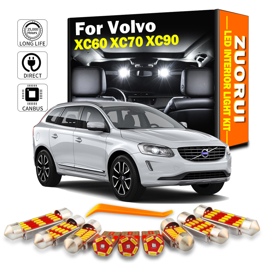AutoGlowLED Canbus LED Interior Light Kit for Volvo XC60 XC70 XC90
