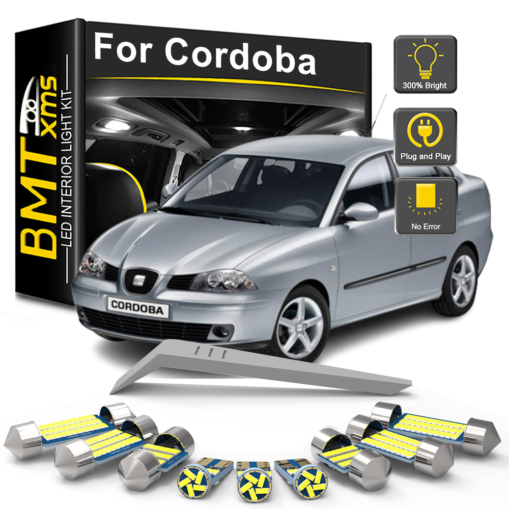 AutoGlowLED 11Pcs LED Interior Light Kit for Seat Cordoba MK3 6L 6L2 2003-2009