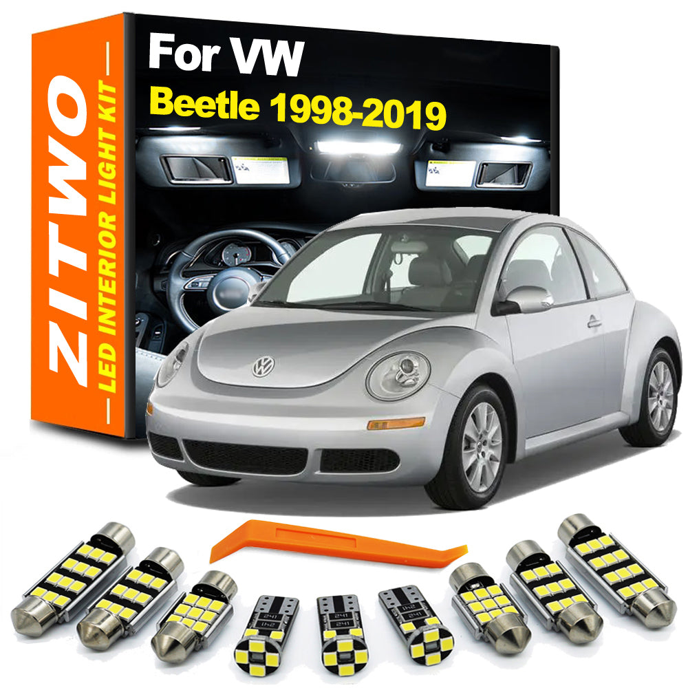 AutoGlowLED LED Interior Dome Map Light Kit for VW Beetle 1998-2019