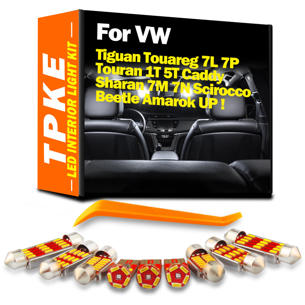 AutoGlowLED Interior LED Light Kit for VW Tiguan Touareg Touran Caddy Sharan
