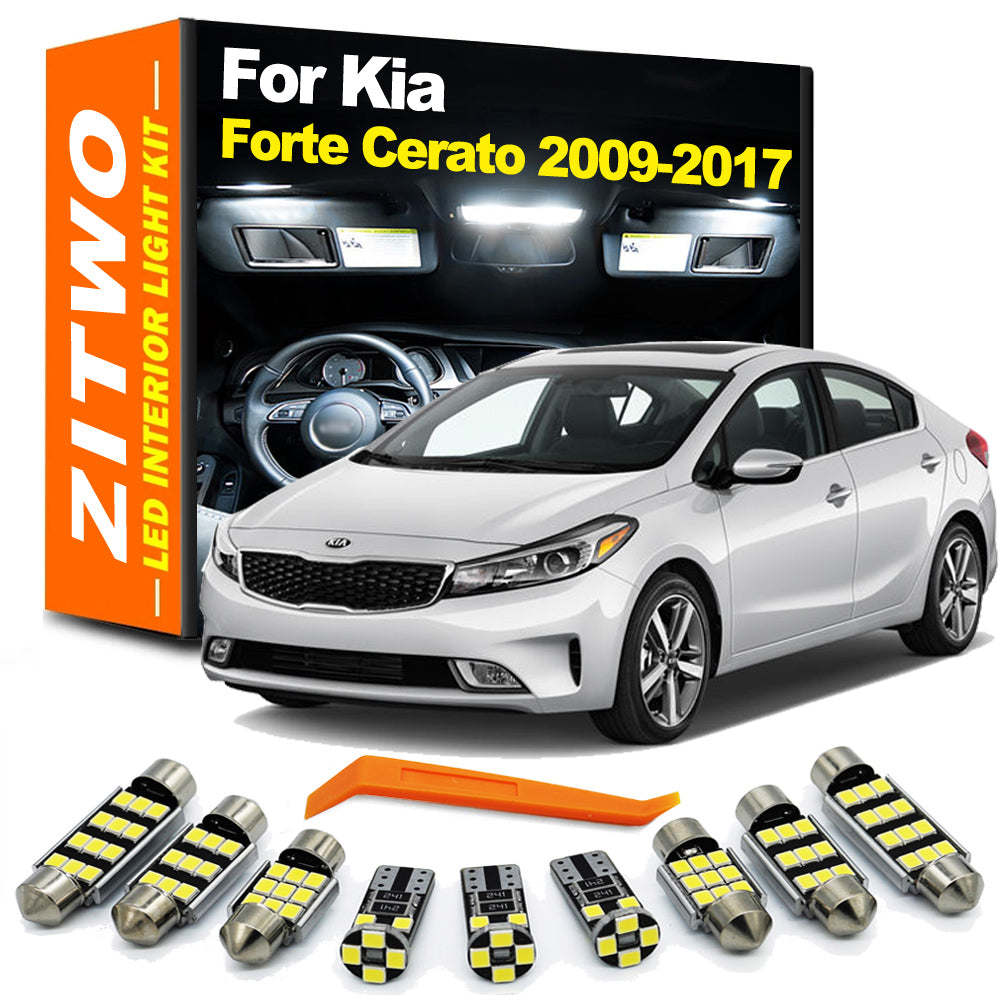 AutoGlowLED 9-Piece LED Interior Light Kit for Kia Forte/Cerato 2009-2017