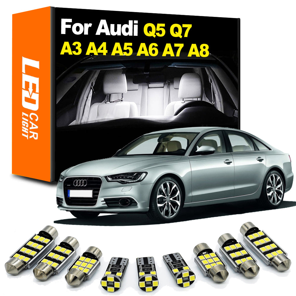 AutoGlowLED Canbus LED Interior Light Kit for Audi A3 A4 A5 A6 A7 A8 Q5 Q7