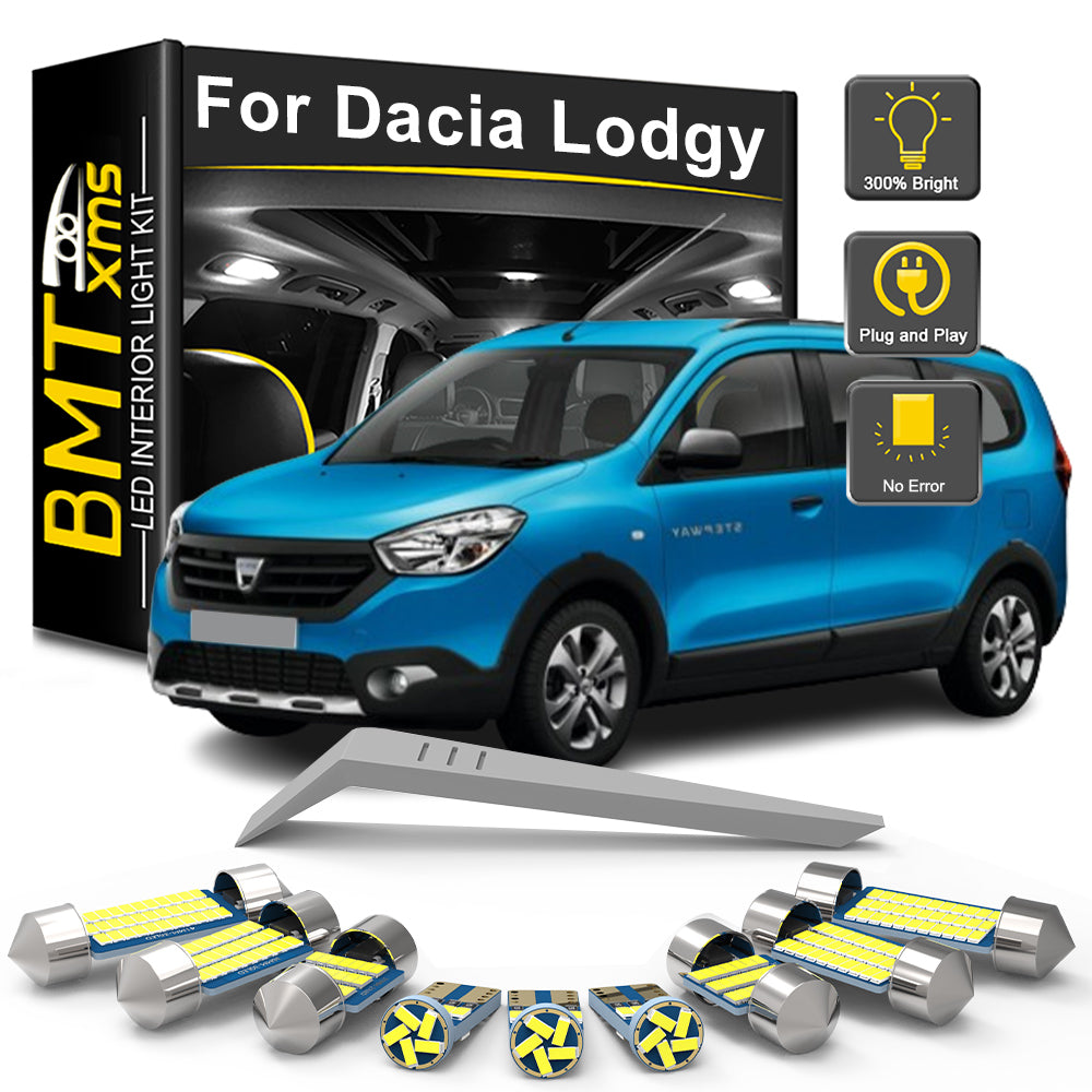 AutoGlowLED LED Interior Light Kit for Dacia Lodgy 2013-2021