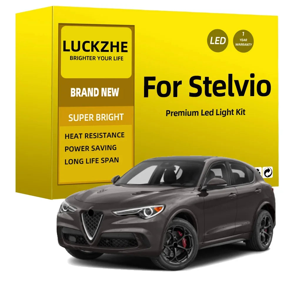AutoGlowLED 11Pc LED Interior Light Kit for Alfa Romeo Stelvio 2016-2020 Canbus