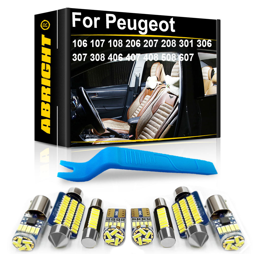 AutoGlowLED Car LED Interior Lights Kit for Peugeot Canbus