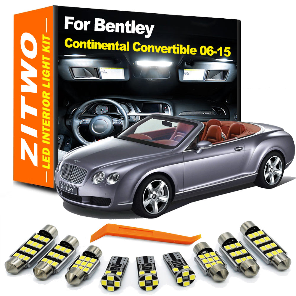 AutoGlowLED 16-Piece LED Interior Light Kit for Bentley Continental GT 2006-2015