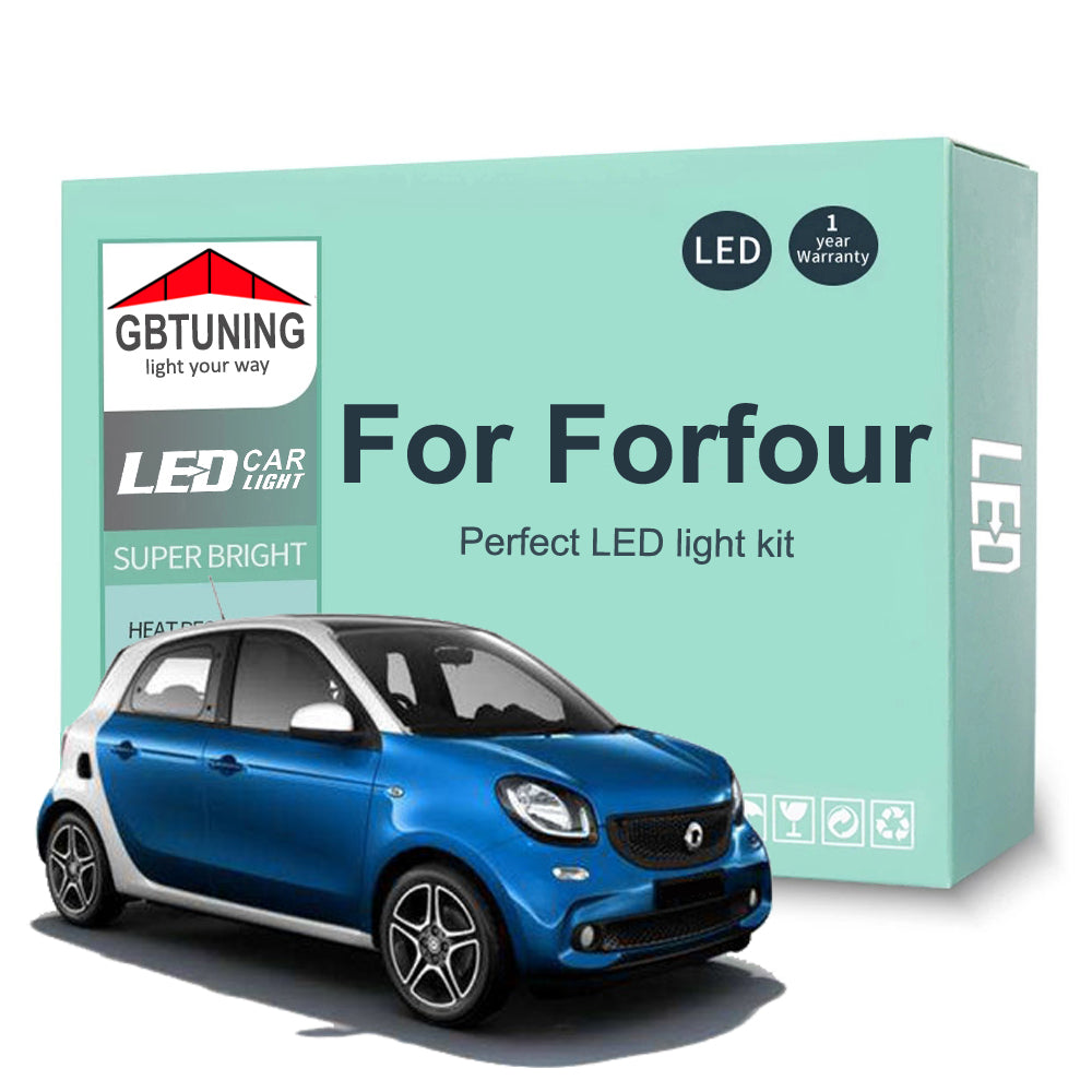 AutoGlowLED Interior LED Light Kit for Smart Forfour 454 453 Canbus Error Free