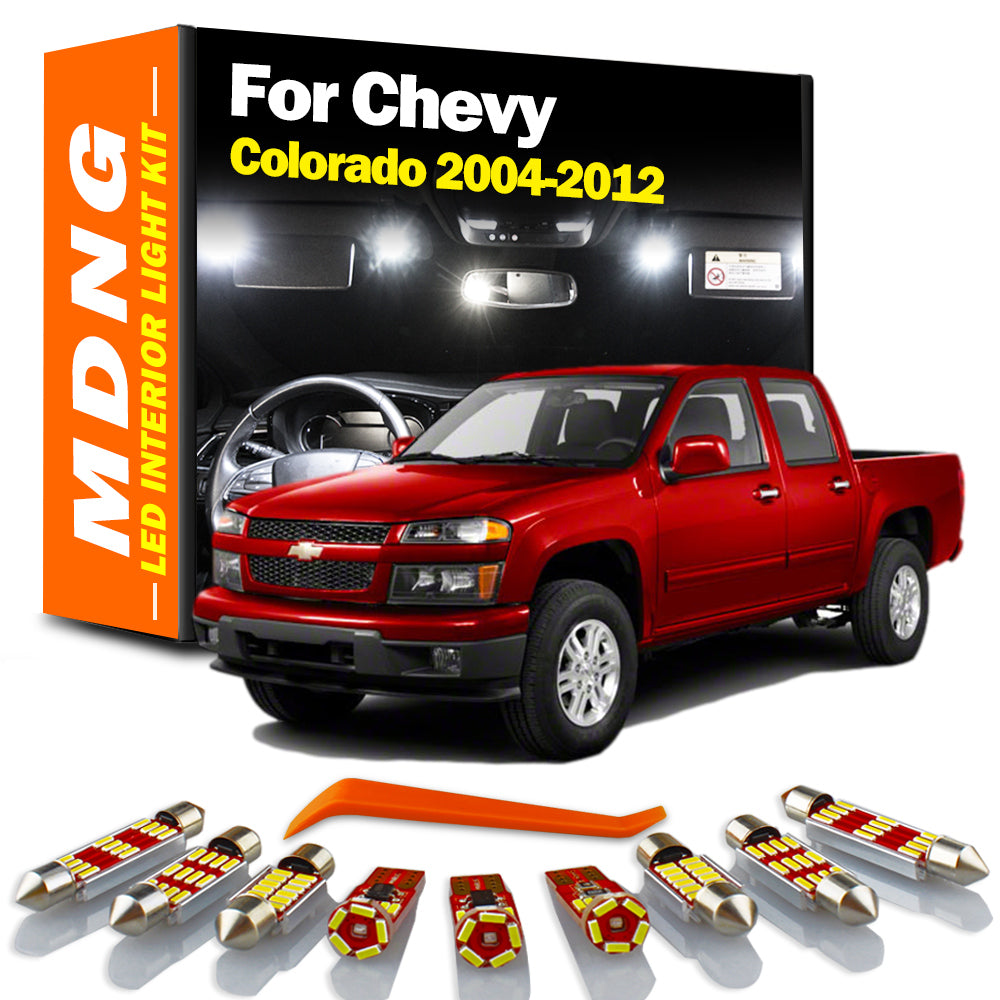 AutoGlowLED 7Pc Canbus LED Interior Light Kit for Chevy Colorado 2004-2012
