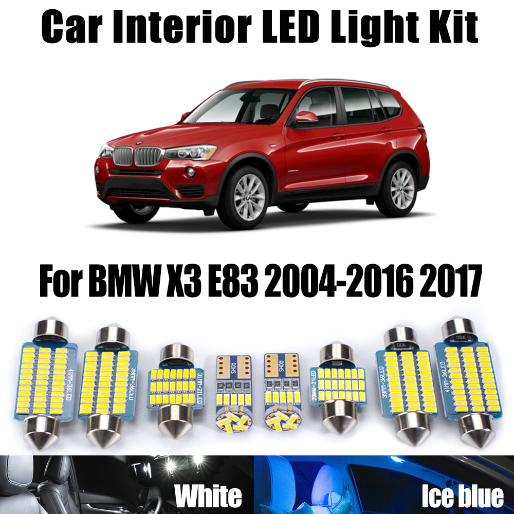AutoGlowLED Canbus LED Interior Light Kit for BMW X3 E83 2004-2017