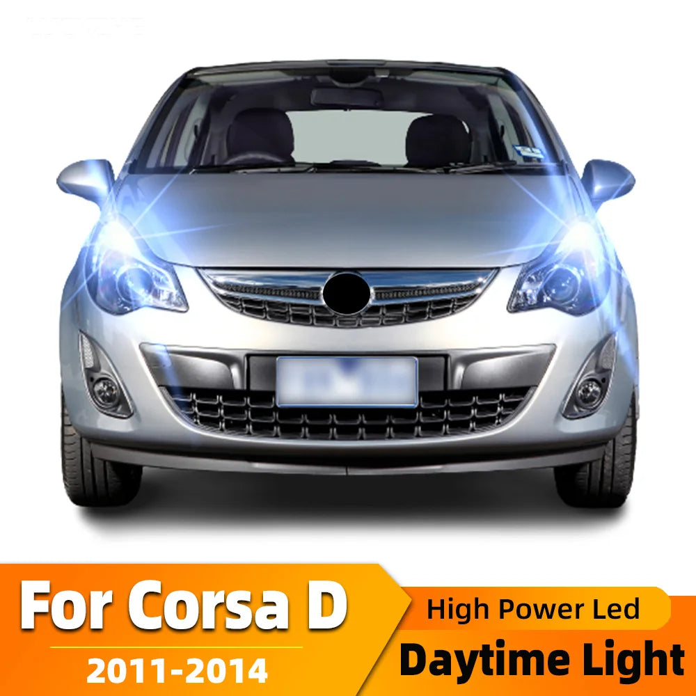 AutoGlowLED LED Daytime Running Light DRL for Opel Corsa D 2011-2014, 2pcs