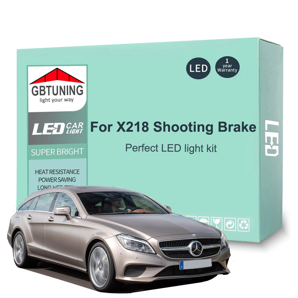 AutoGlowLED 23Pcs Canbus LED Interior Light Kit for Mercedes Benz CLS X218 Shooting Brake 2012-2017