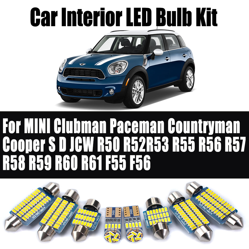 AutoGlowLED Interior Light LED Bulbs Kit for MINI Cooper Clubman Countryman
