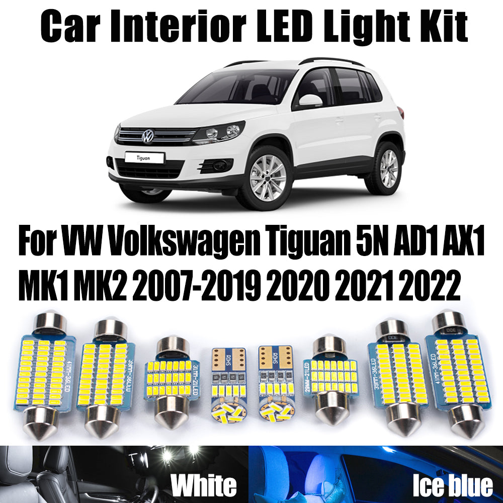 AutoGlowLED VW Tiguan Interior LED Light Kit Canbus Error Free