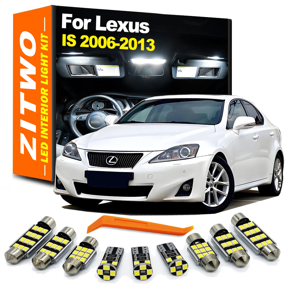 AutoGlowLED 15Pcs LED Interior Light Kit for Lexus IS 2006-2013