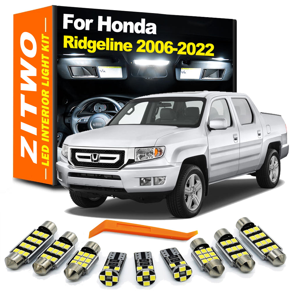 AutoGlowLED Interior Dome Map Light Kit for Honda Ridgeline 2006-2022