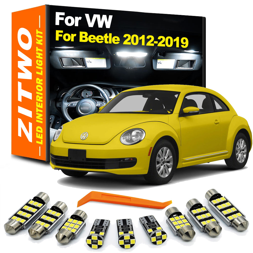 AutoGlowLED 8Pcs LED Interior Light Kit for VW Beetle 2012-2019