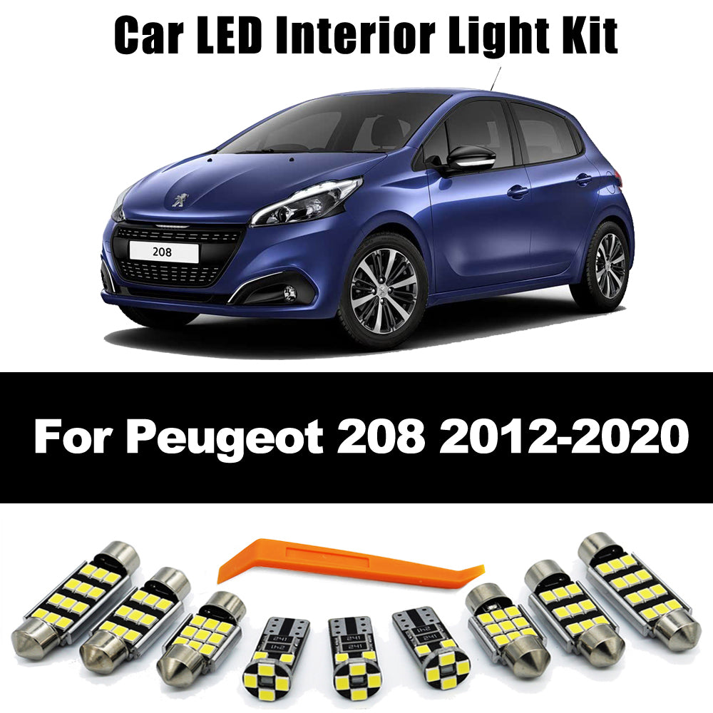 AutoGlowLED Canbus LED Interior Light Kit for Peugeot 208 2012-2020