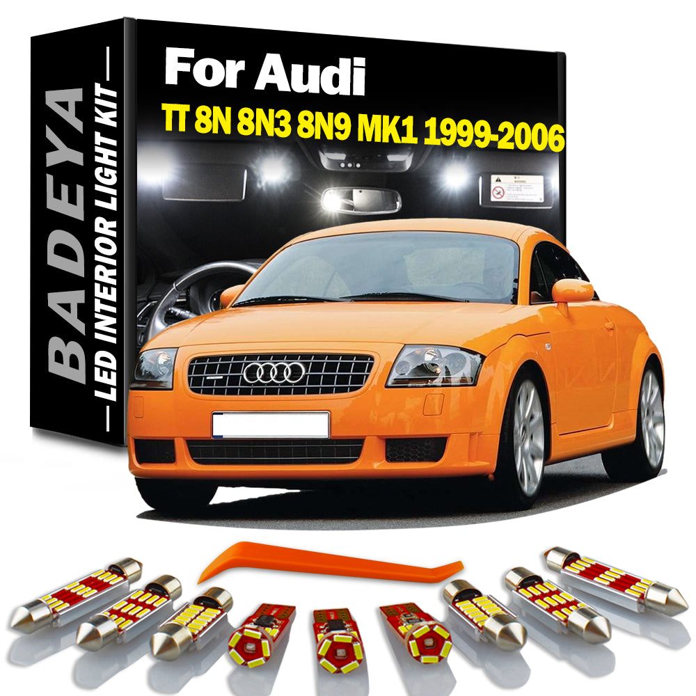 AutoGlowLED 10Pc Canbus LED Interior Light Kit for Audi TT TTS 8N MK1 1999-2006