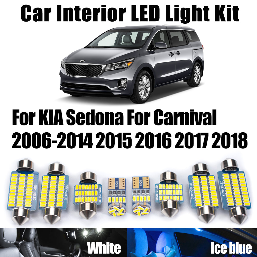 AutoGlowLED LED Interior Light Kit for KIA Sedona Carnival 2006-2018 Canbus