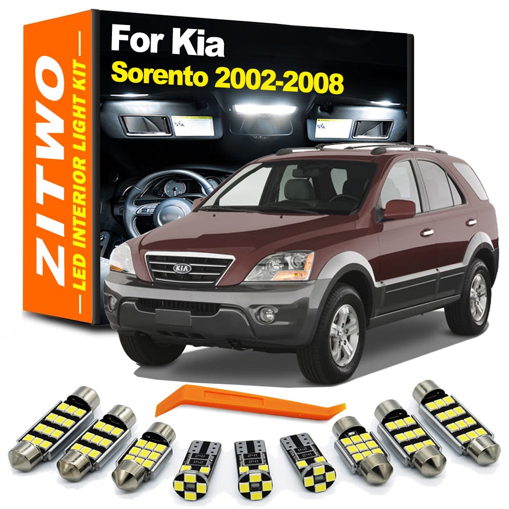 AutoGlowLED 15Pcs LED Interior Light Kit for Kia Sorento 2002-2008