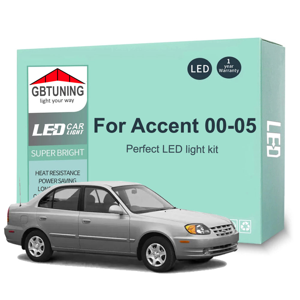 AutoGlowLED Canbus LED Interior Light Kit for Hyundai Accent LC 2000-2005
