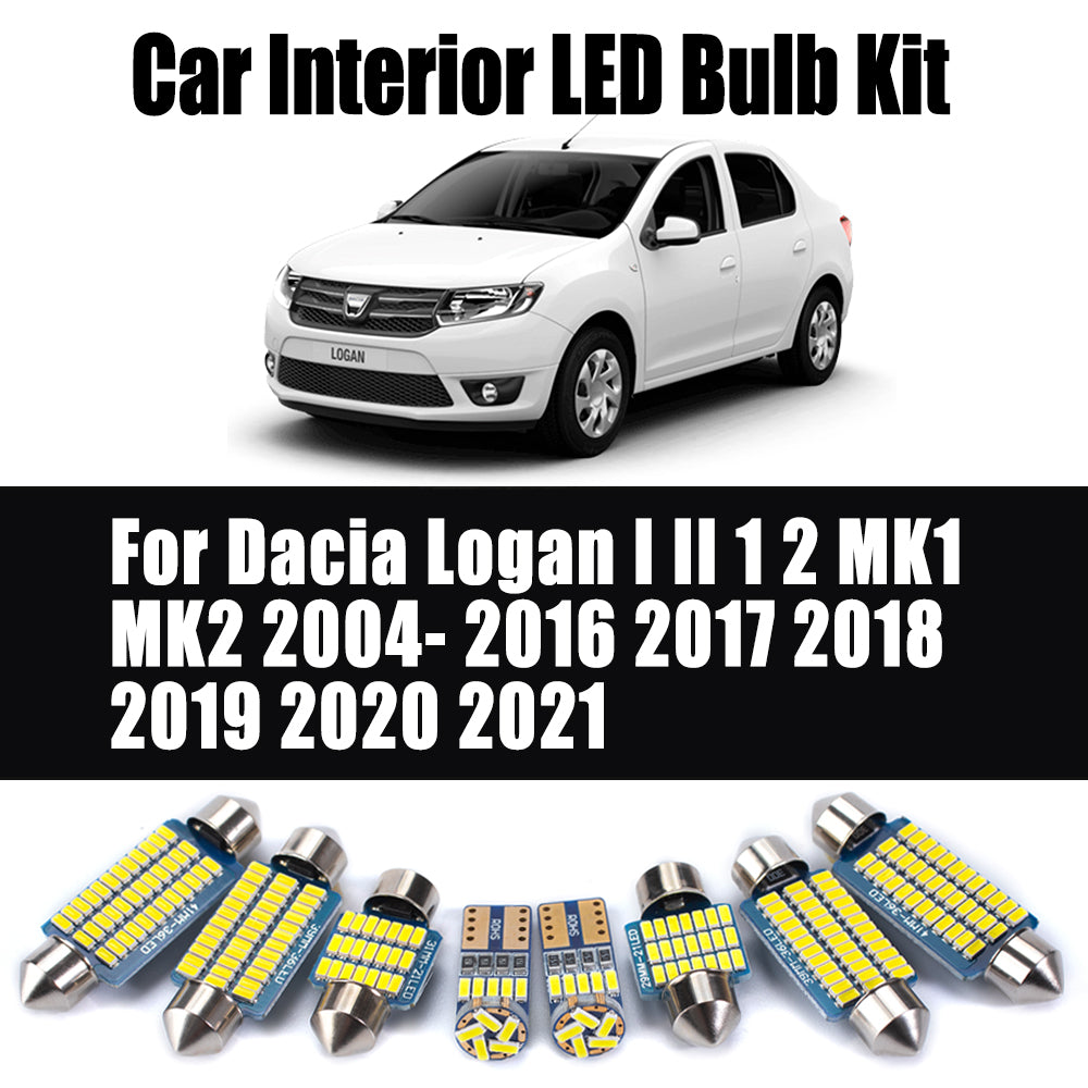 AutoGlowLED Interior LED Light Kit for Dacia Logan I II 2004-2021