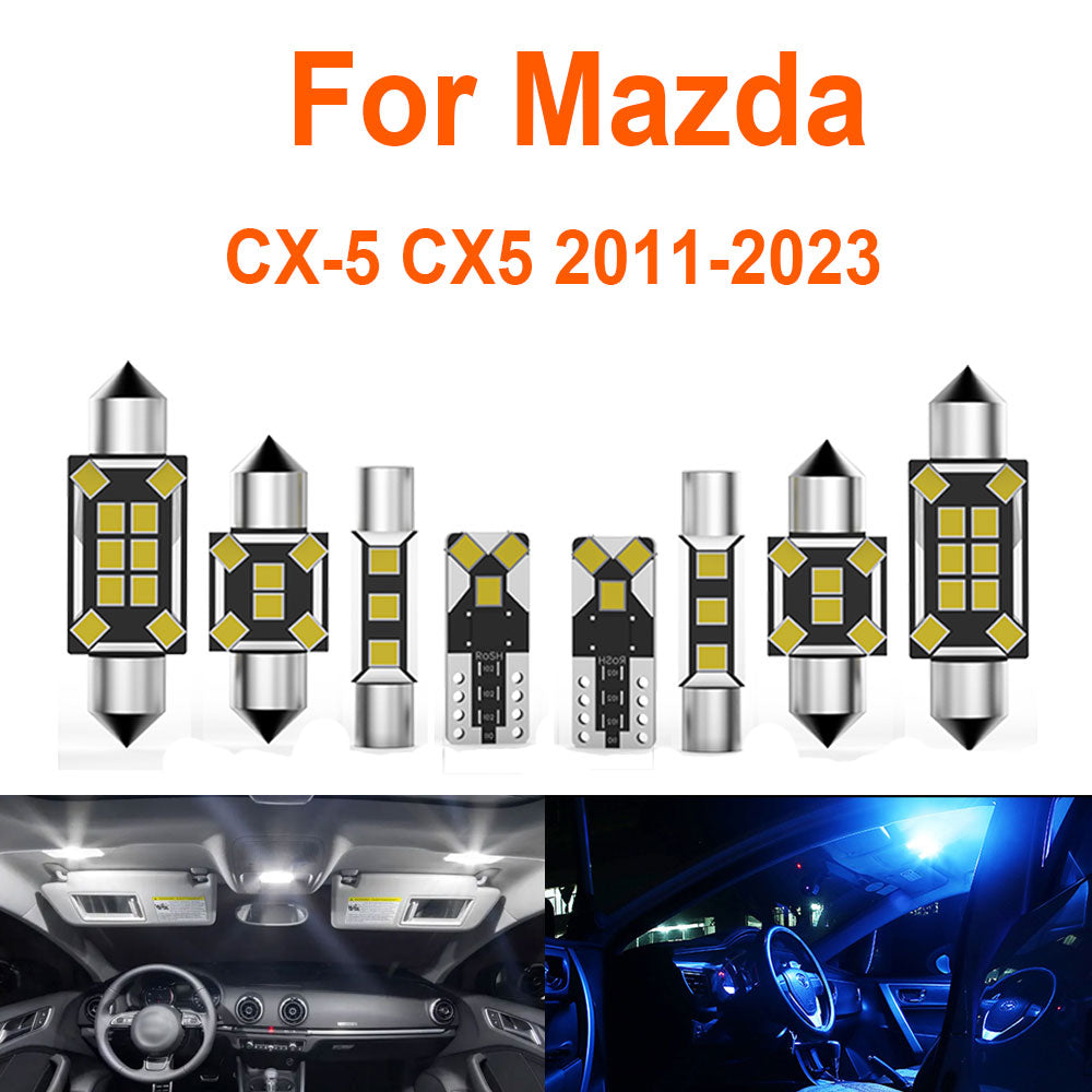 AutoGlowLED Mazda CX-5 LED Interior Light Kit 9Pcs Canbus