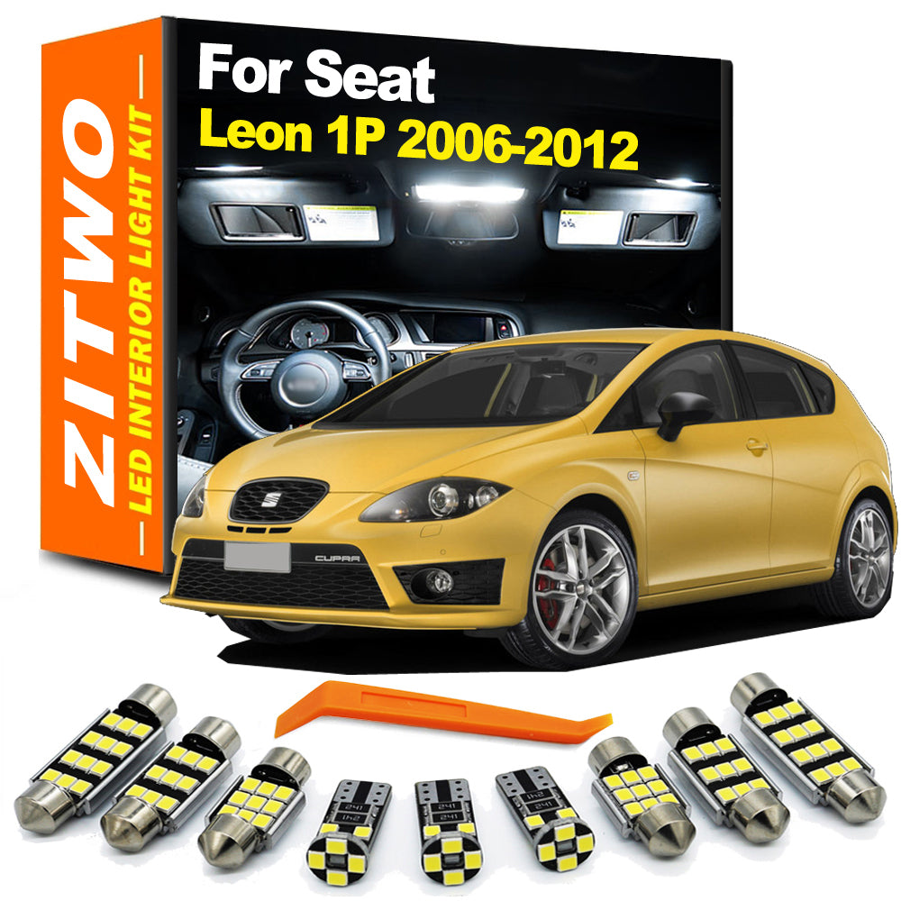 AutoGlowLED 13pc LED Interior Light Kit for Seat Leon 2 MK2 2006-2012