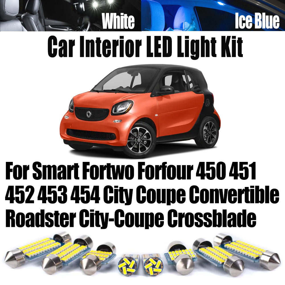 AutoGlowLED LED Interior Light Kit for Smart Fortwo Forfour 450 451 452 453 454