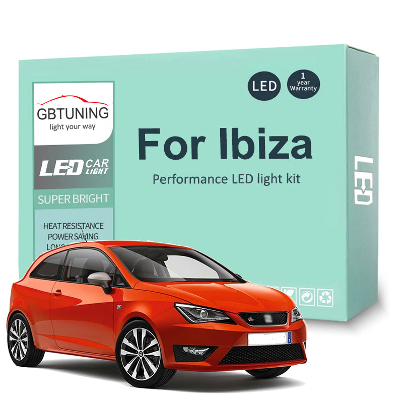 AutoGlowLED LED Interior Light Kit for Seat Ibiza 6L 6J 6P 2002-2016 Canbus