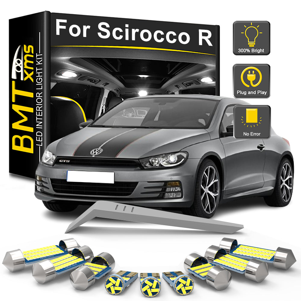 AutoGlowLED 11Pc LED Interior Light Kit for VW Scirocco R 2009-2017