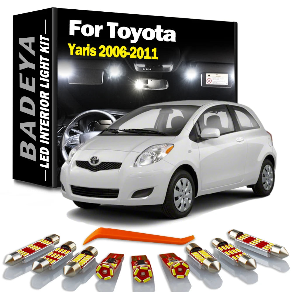 AutoGlowLED 9Pc Canbus LED Interior Light Kit for Toyota Yaris 2006-2011