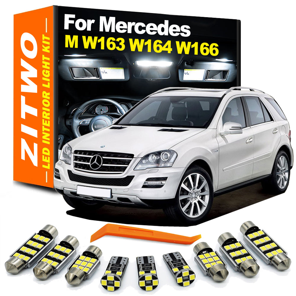 AutoGlowLED Full Car LED Interior Light Kit for Mercedes M Class W163 W164 W166