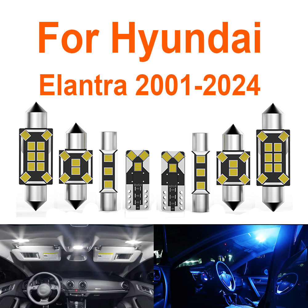 AutoGlowLED Canbus LED Interior Light Kit for Hyundai Elantra 2001-2024