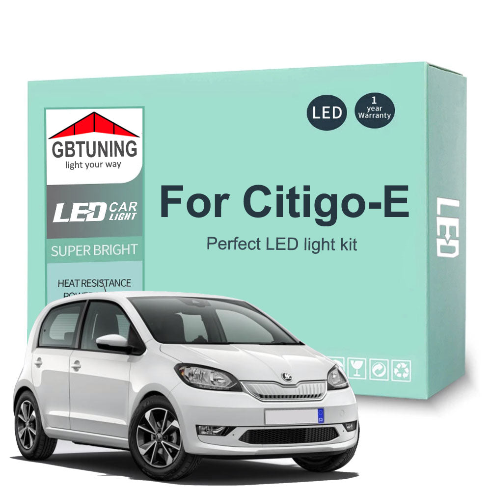 AutoGlowLED Canbus LED Interior Light Kit for Skoda Citigo E 2012-2022, 7Pcs
