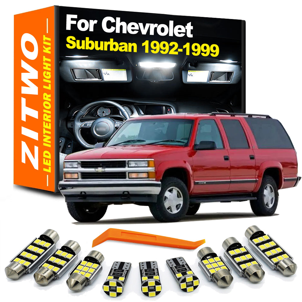 AutoGlowLED 14-Piece Canbus LED Interior Light Kit for Chevy Suburban 1992-1999