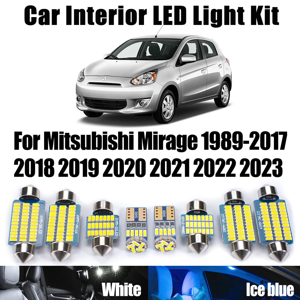 AutoGlowLED Canbus LED Interior Light Kit for Mitsubishi Mirage 1989-2023