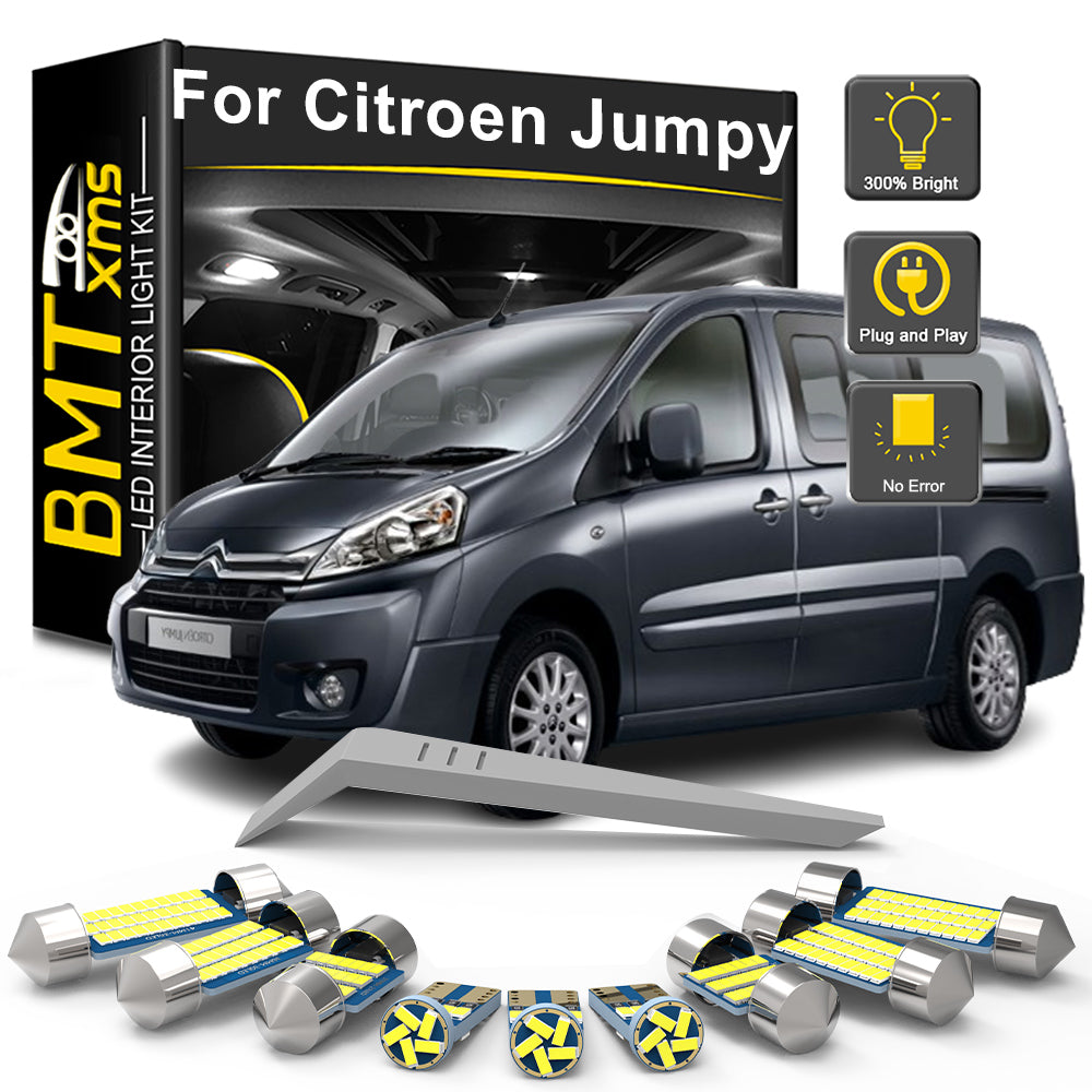 AutoGlowLED 11Pc LED Interior Light Kit for Citroen Jumpy 2007-2016 Canbus