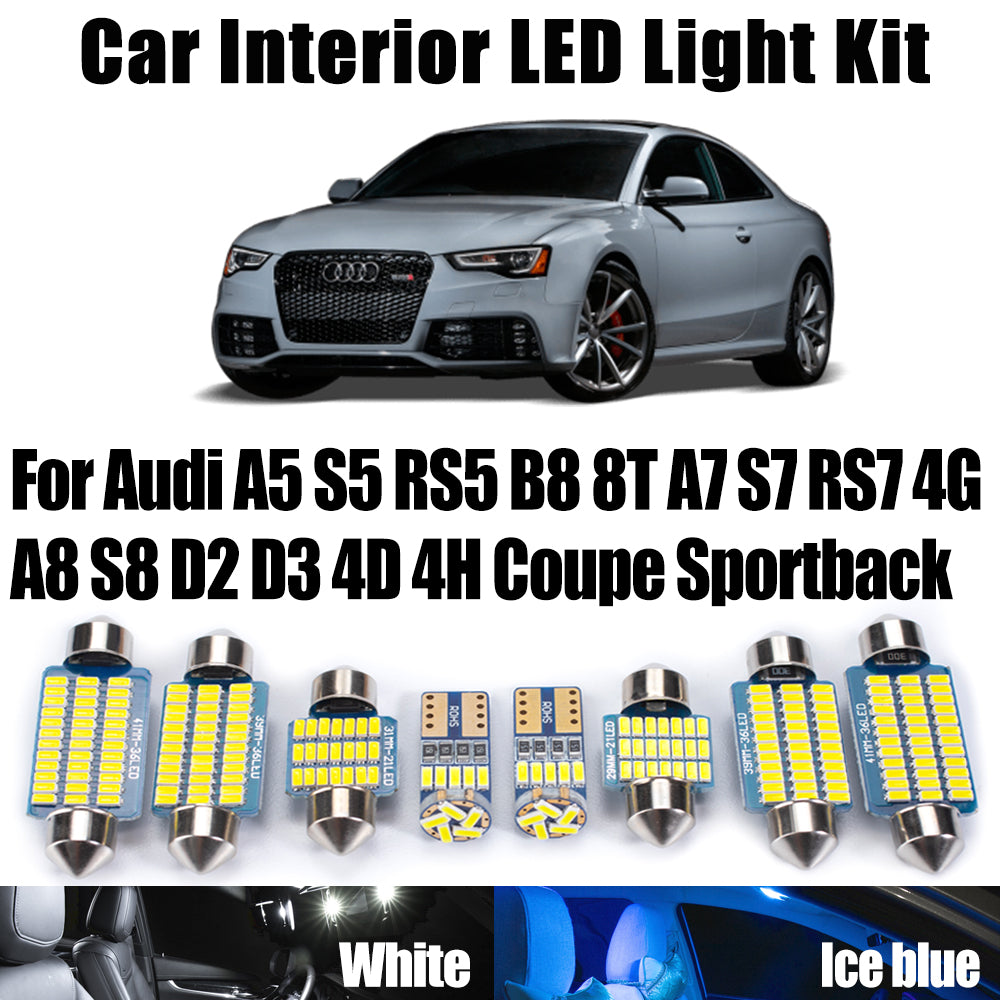 AutoGlowLED Canbus LED Interior Light Kit for Audi A5 S5 RS5 A7 A8