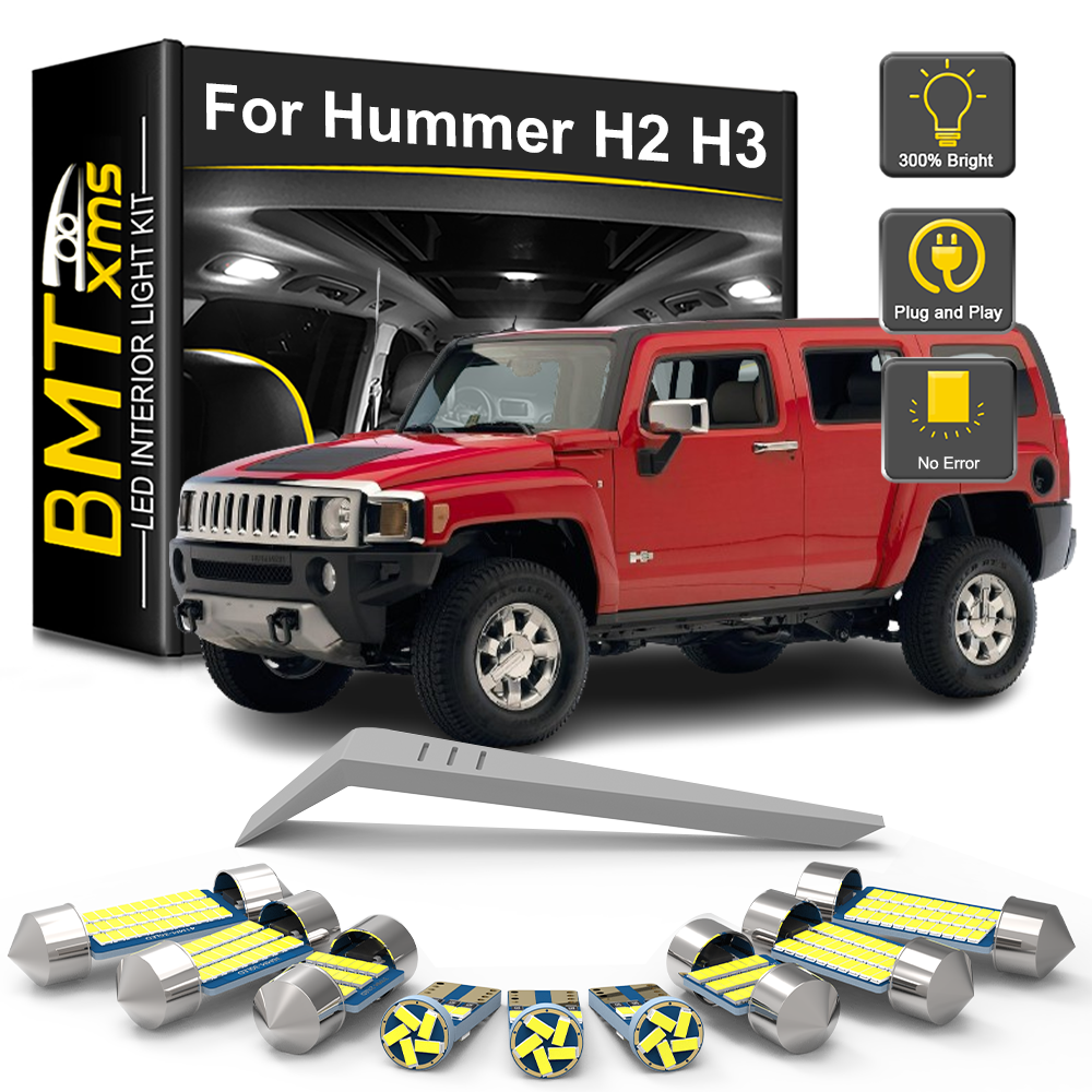 AutoGlowLED LED Interior Light Kit for Hummer H2 H3 2003-2010 No Error