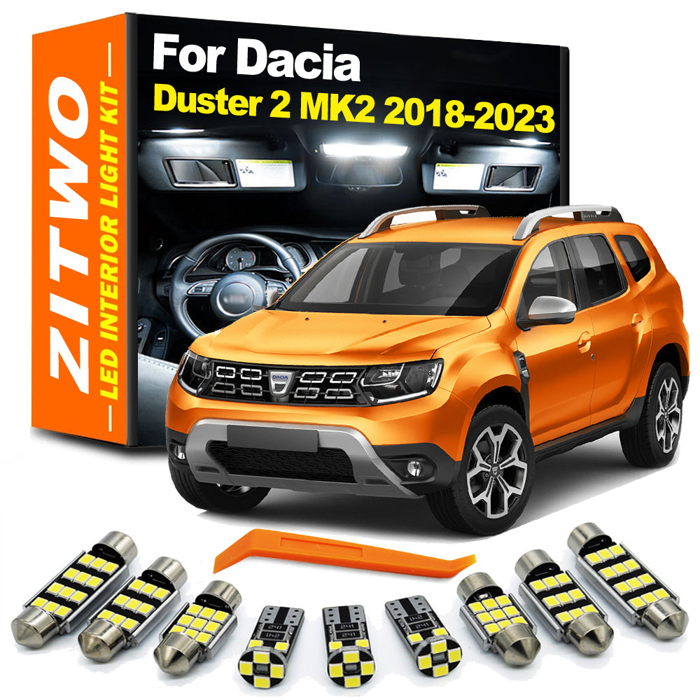 AutoGlowLED Canbus LED Interior Light Kit for Dacia Duster 2 (2018-2023) 10pc