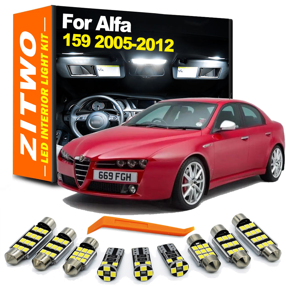 AutoGlowLED 16Pcs Canbus LED Interior Light Kit for Alfa Romeo 159 (2005-2012)