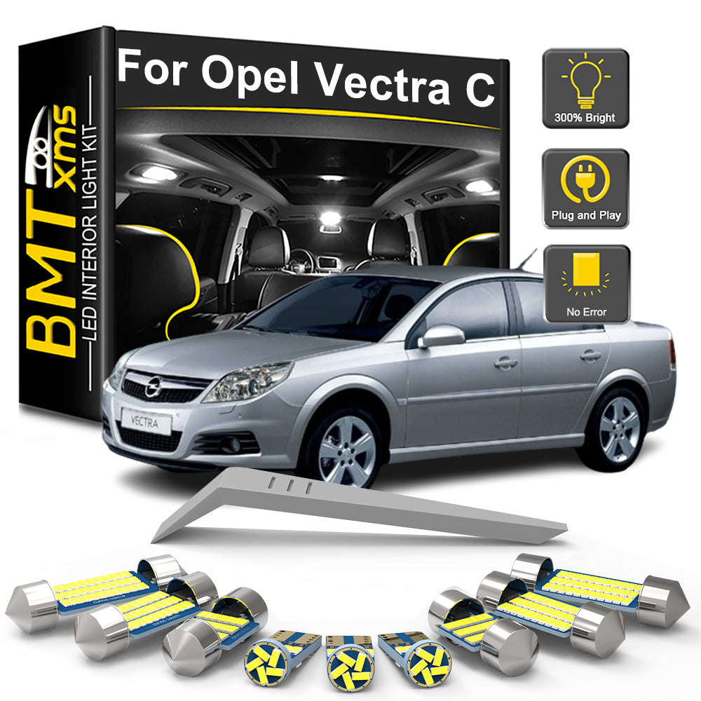 AutoGlowLED 11Pc LED Interior Light Kit for Vauxhall Opel Vectra C 2003-2008