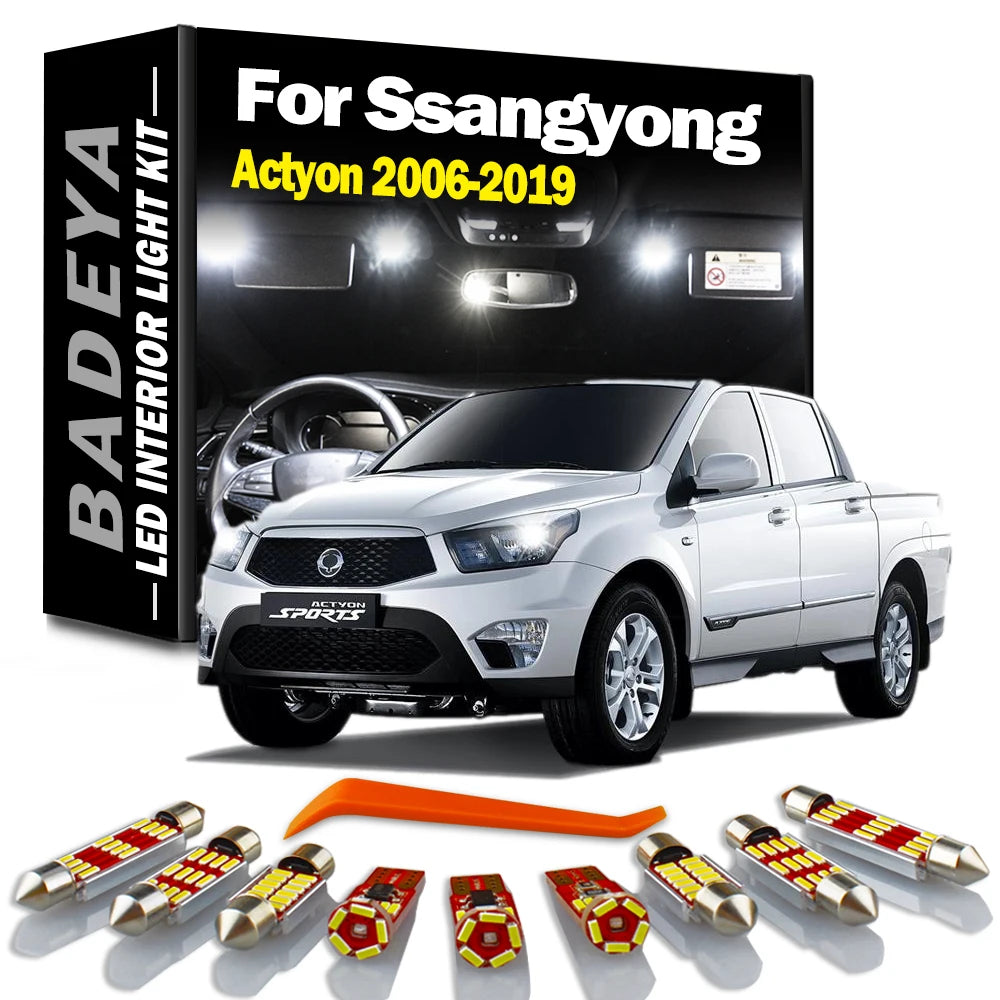 AutoGlowLED Canbus LED Interior Light Kit for Ssangyong Actyon 2006-2019 No Error