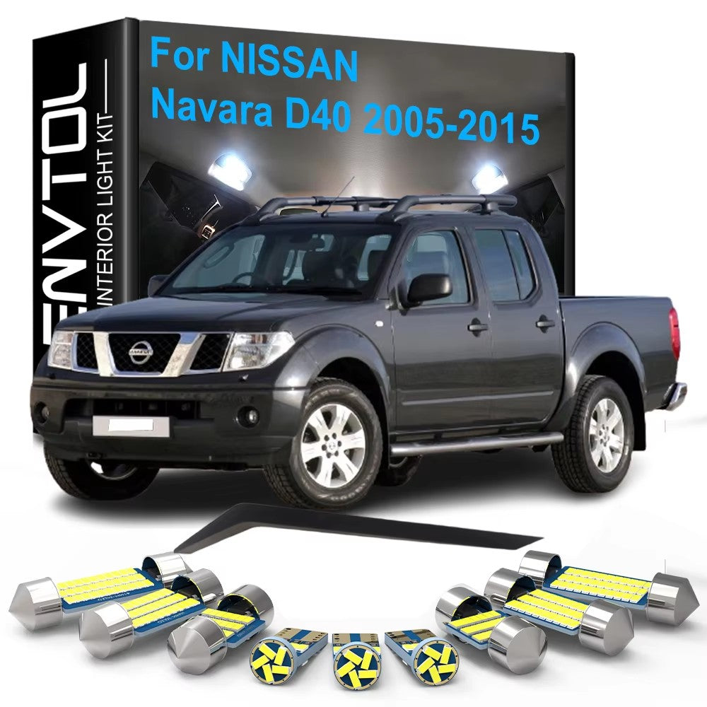 AutoGlowLED 9pcs LED Interior Light Kit for Nissan Navara D40 2005-2015 Canbus
