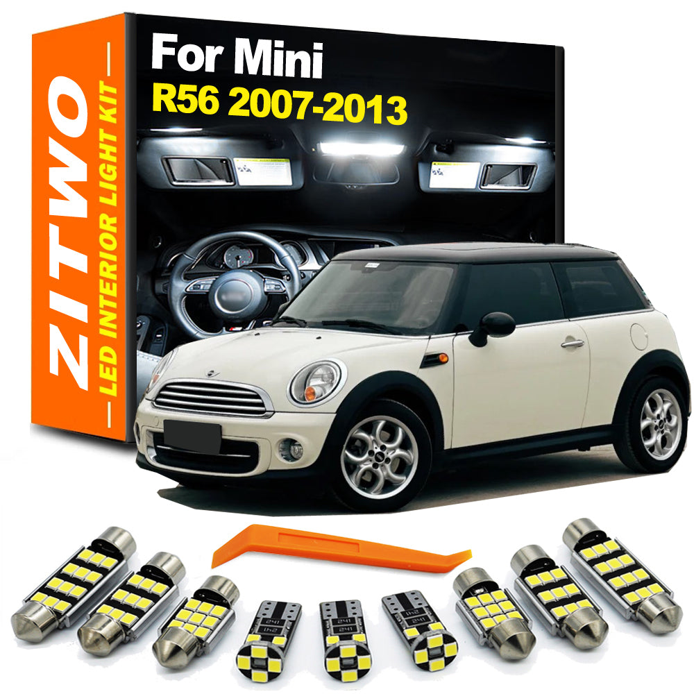 AutoGlowLED 14Pcs Canbus LED Interior Dome Light Kit for Mini R56 Cooper 2007-2013