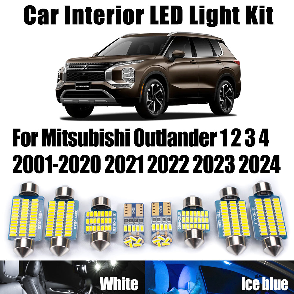 AutoGlowLED Canbus LED Interior Light Kit for Mitsubishi Outlander 2001-2024